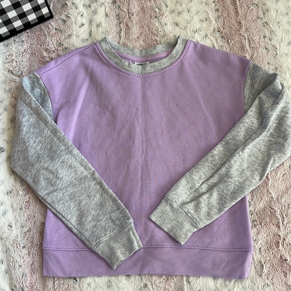Purple/Grey Athletic Works Sweatshirt size M(7-8)